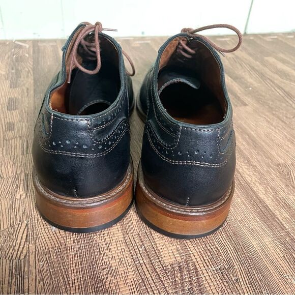 Mercanti Fiorentini Mens Size 9.5M Wingtips‎ Cuoio Black Retail $325 Italy - Picture 4 of 11